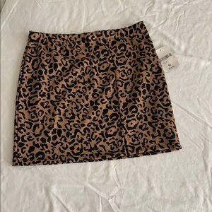 Forever 21 Black and Brown Mini Pencil Skirt
